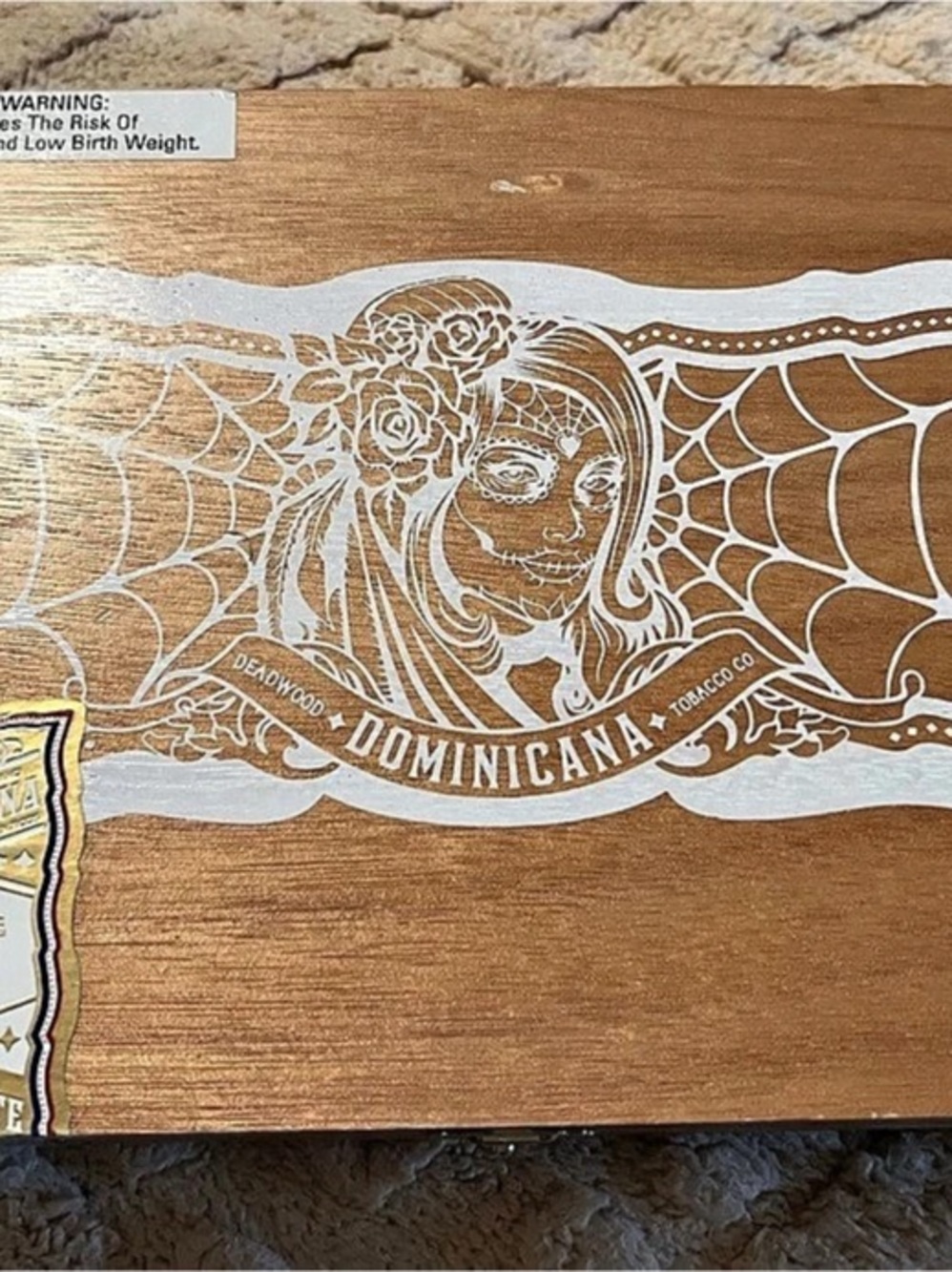 Drew Estate Deadwood Dominicana Cigar Box Deadwood Wooden Cigar Box Decor Brown